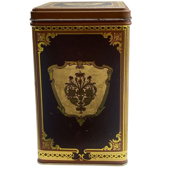 Vintage Pfeffernuesse Cookies Tin Box With Ornate Gold & Brown Design EMPTY - Picture 4 of 8